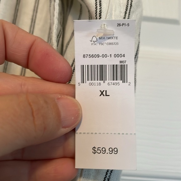 NWT Women’s XL Gap 55% Linen Easy Pant mid rise elastic drawstring ankle length - Picture 4 of 9